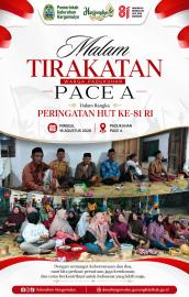 WARGA PADUKUHAN PACE A GELAR MALAM TIRAKATAN HUT KE-81 KEMERDEKAAN RI